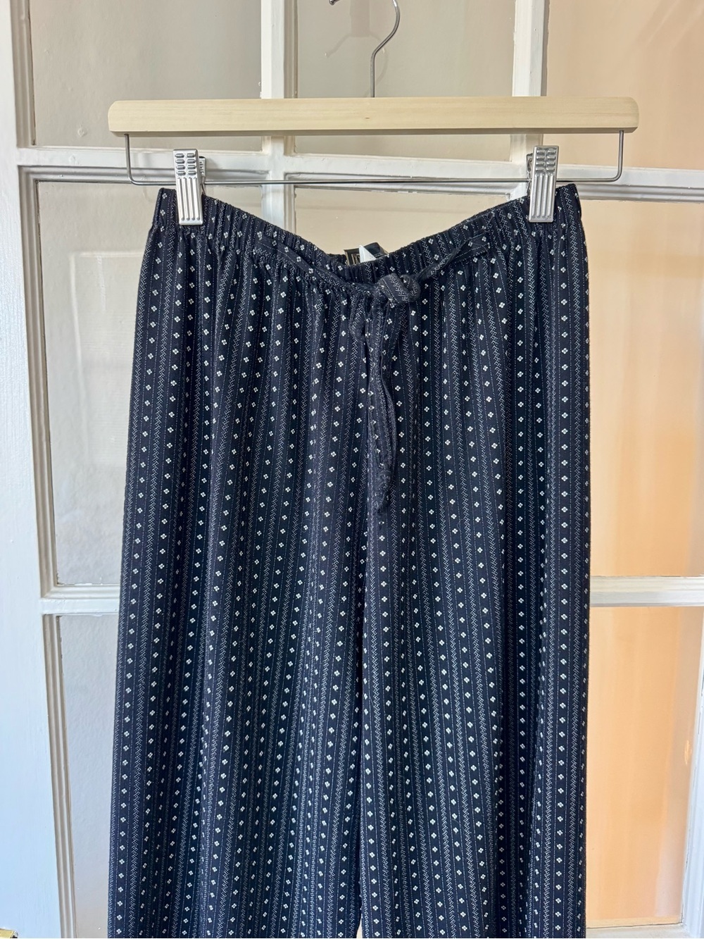 Slouchy Soft Straight Leg Pants w 24” Elastic Tie Waistband